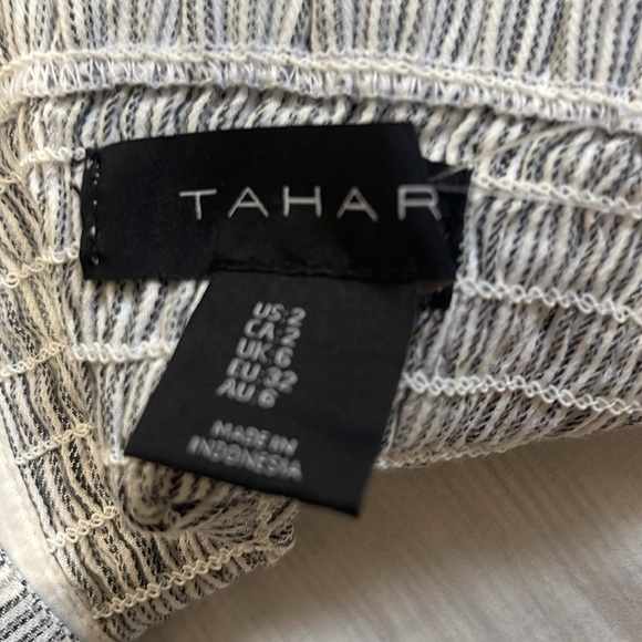 Tahari White Pleated Linen Midi Sundress - Picture 7 of 8